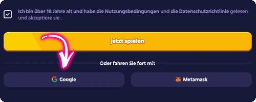 Mit Google anmelden Button im Registrierungsformular