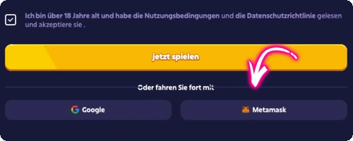 MetaMask Verbindung herstellen Browser-Extension Overlay