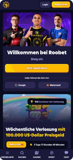 Roobet mobile – Auszeichnungen SiGMA AffPapa MiGEA und GCB-Lizenz