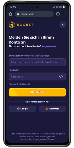 Roobet app – Casino Lobby mobil mit Originals Beliebten Spielen und Exklusiven Tischen