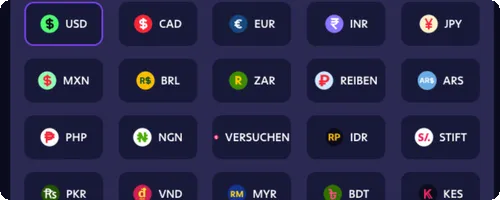 Wallet mit CHF MoonPay und Krypto Auszahlungsadressen