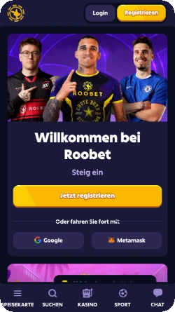 Кoobet Banned Countries Startseite – Willkommen Banner mit Registrieren-Button und Weekly Raffle